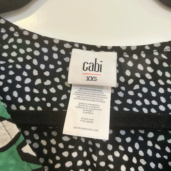 Cabi Celebrate Reversible Midi Dress Women’s Size XXS Floral Dot Mesh 6148 - Picture 3 of 10